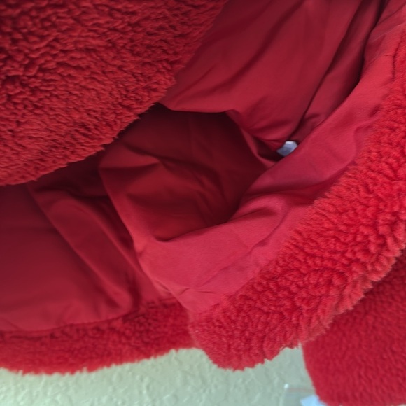 NWT New York & Company Red Double Breasted Sherpa Jacket - Picture 8 of 14